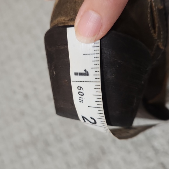 Laredo Miss Kate Brown & Teal Leather Floral Western Cowboy Boots Size 8 - Picture 14 of 16